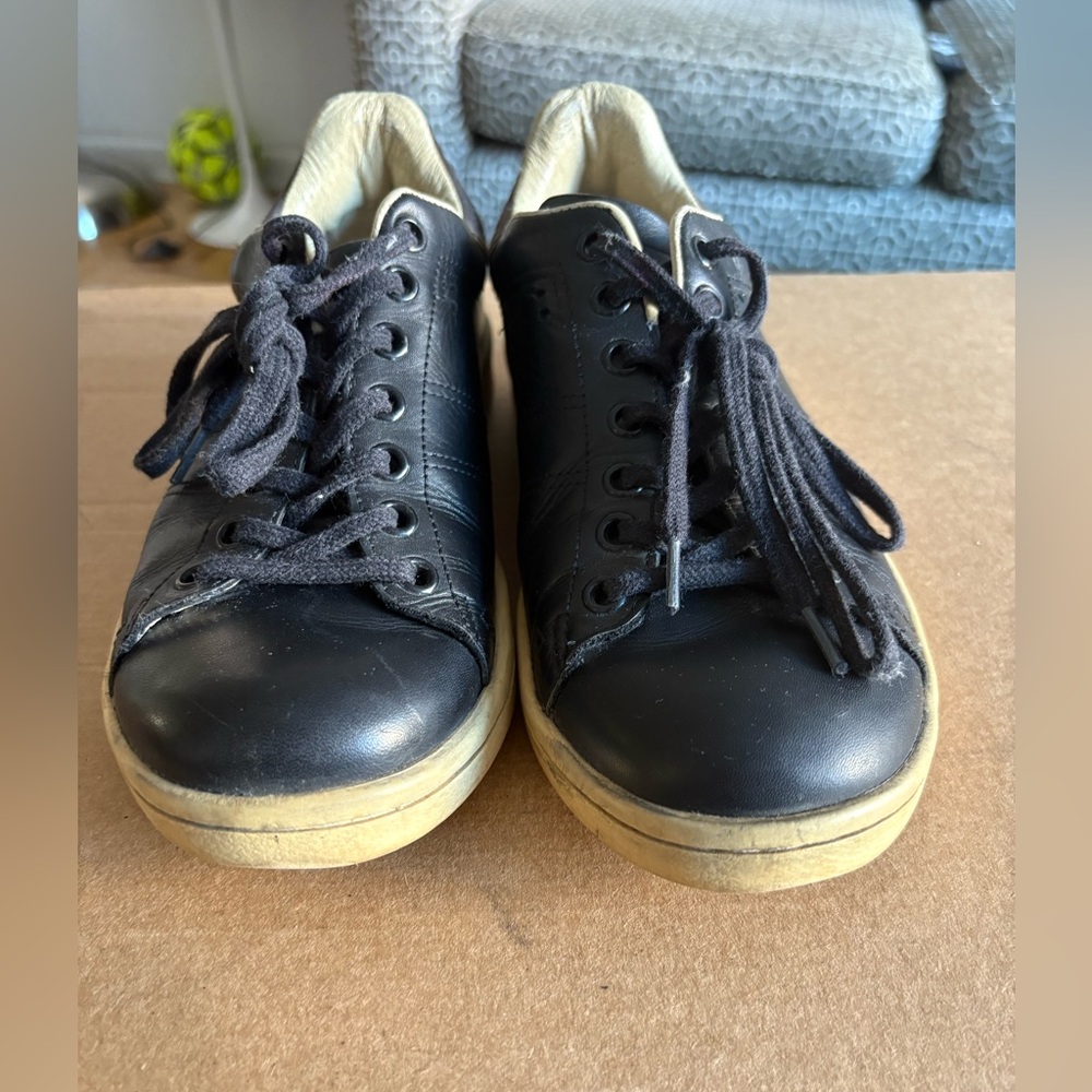 Isabel Marant Etoile Flame black leather sneakers size 37
